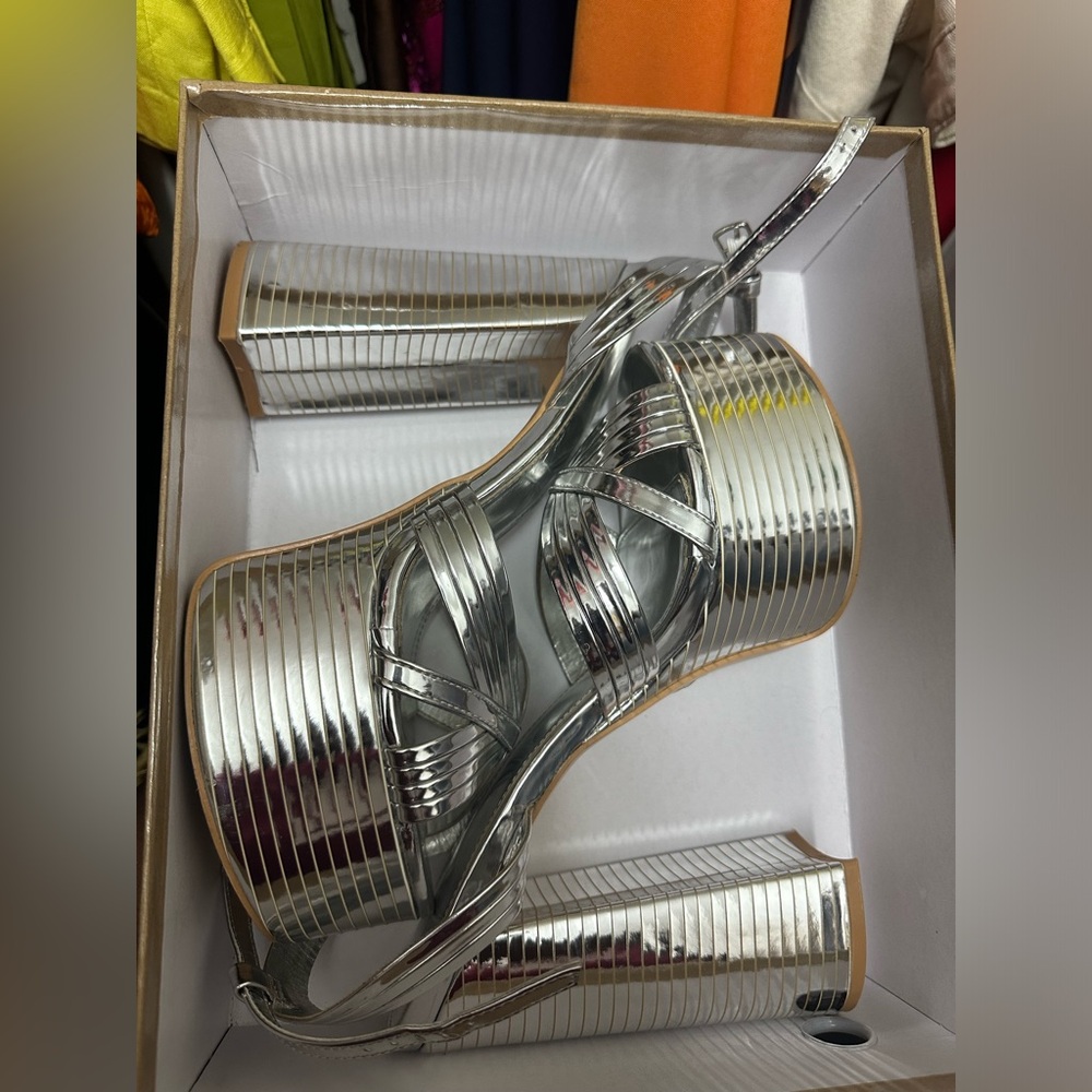 Silver Platform Heels